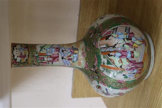 A Chinese famille rose bottle vase, mid 19th century H.33cm